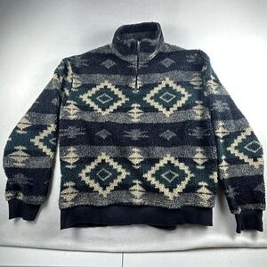 Polo Ralph Lauren Sweater Mens XL Aztec Sherpa Fleece Pullover USA Made